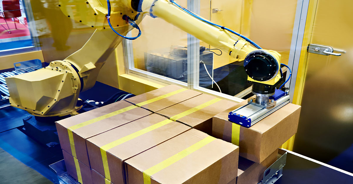 Machine helping in packaging