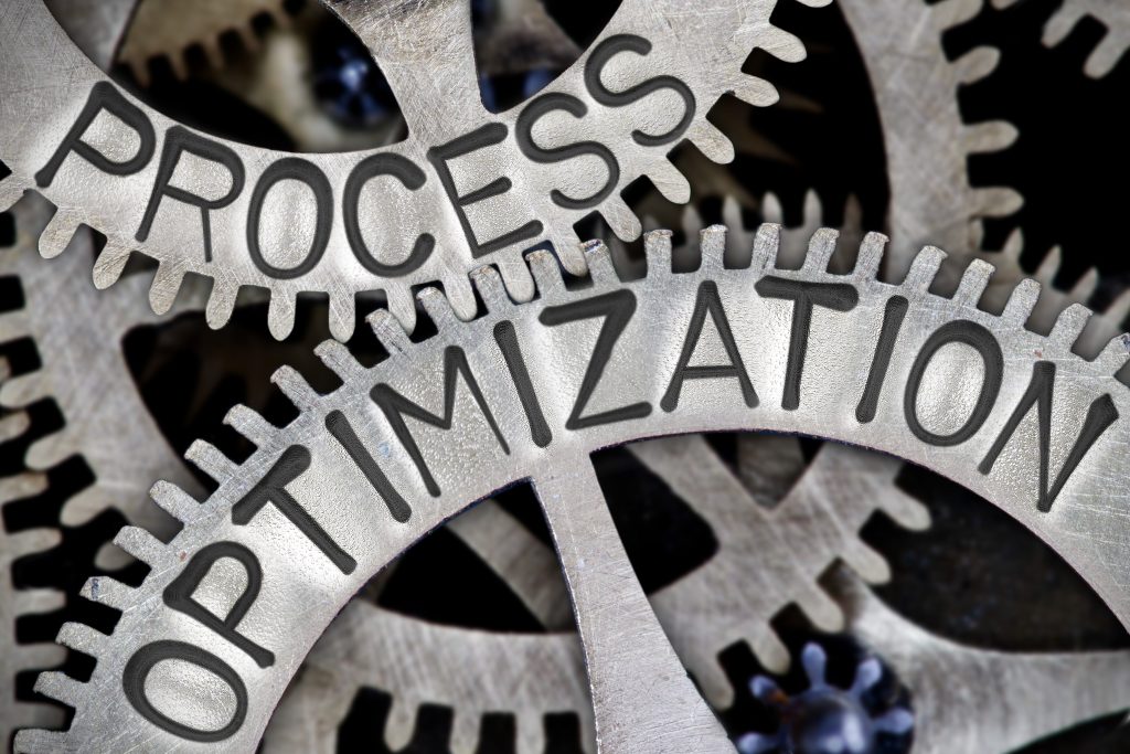 Process Optimization written on machine wheels